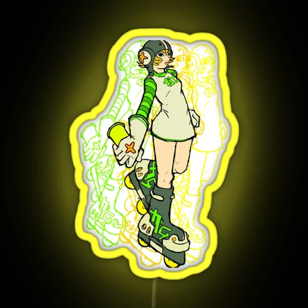 Jet Set Pedia Jet Set Radio RGB Neon Sign