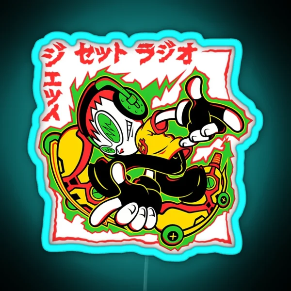 Jet Set Pedia Jet Set Radio RGB Neon Sign