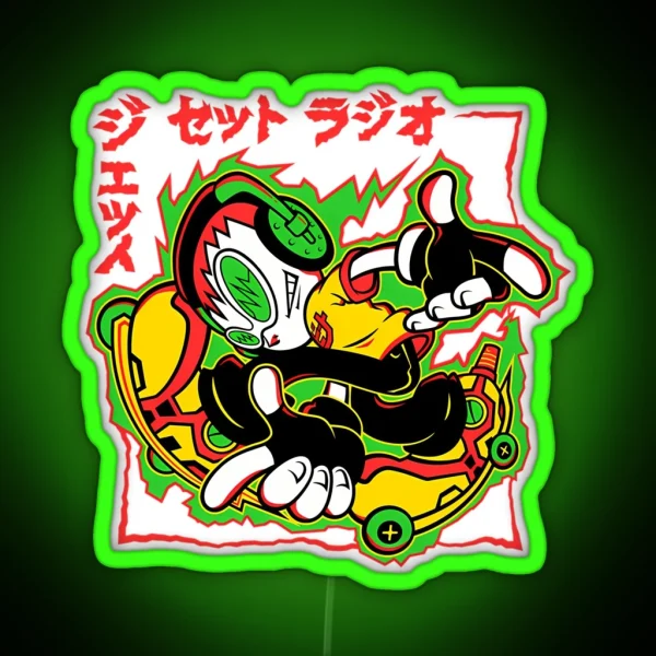 Jet Set Pedia Jet Set Radio RGB Neon Sign
