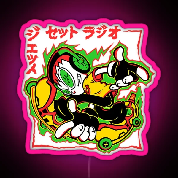 Jet Set Pedia Jet Set Radio RGB Neon Sign