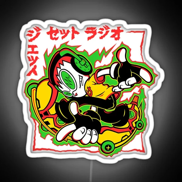 Jet Set Pedia Jet Set Radio RGB Neon Sign