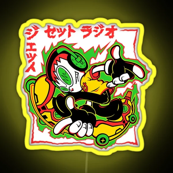 Jet Set Pedia Jet Set Radio RGB Neon Sign