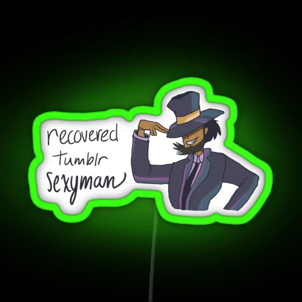 Jigen Recovered Tumblr Sexyman RGB Neon Sign