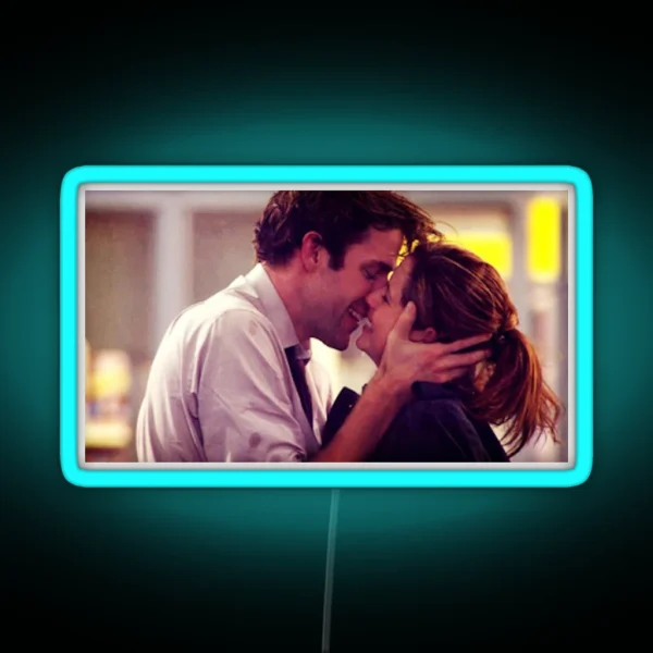 Jim And Pam Proposal Kissing RGB Neon Sign