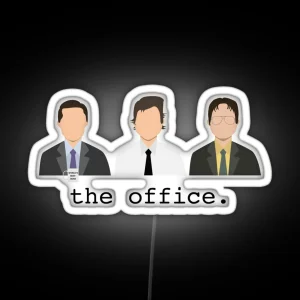 Jim Dwight Michael The Office RGB Neon Sign