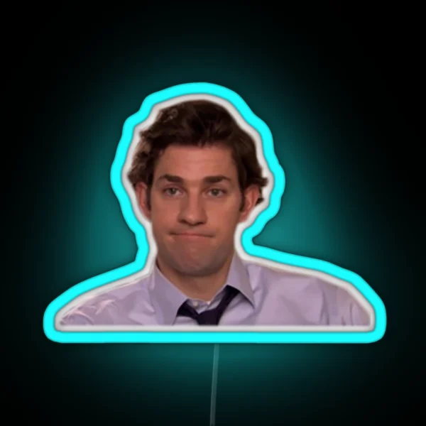 Jim Halpert Face RGB Neon Sign
