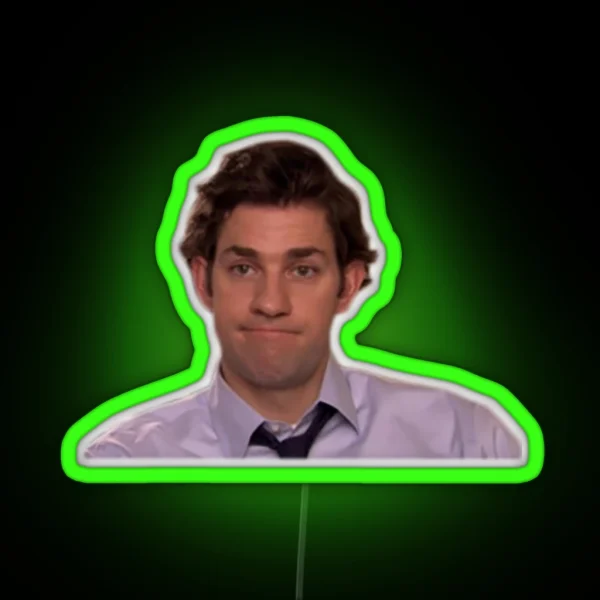 Jim Halpert Face RGB Neon Sign