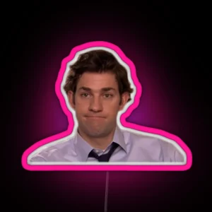 Jim Halpert Face RGB Neon Sign