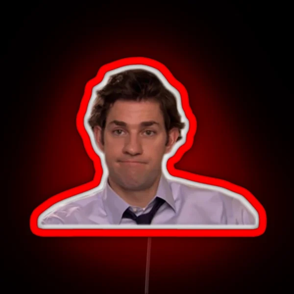 Jim Halpert Face RGB Neon Sign
