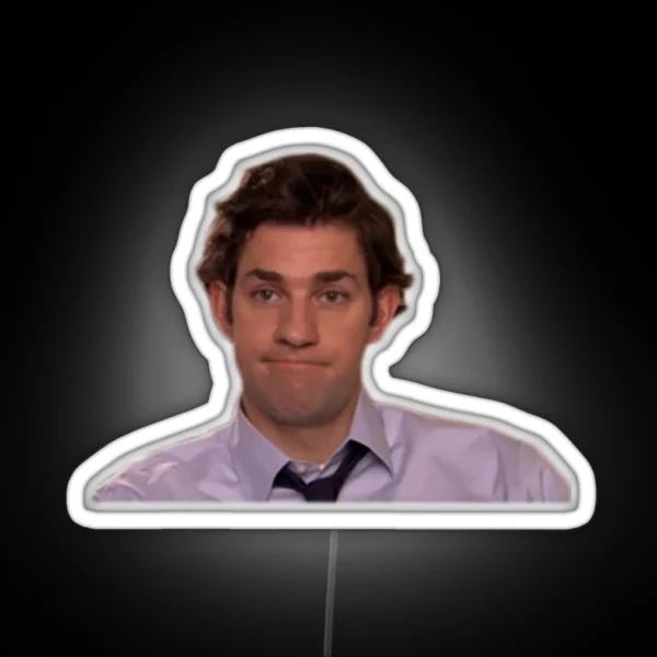 Jim Halpert Face RGB Neon Sign