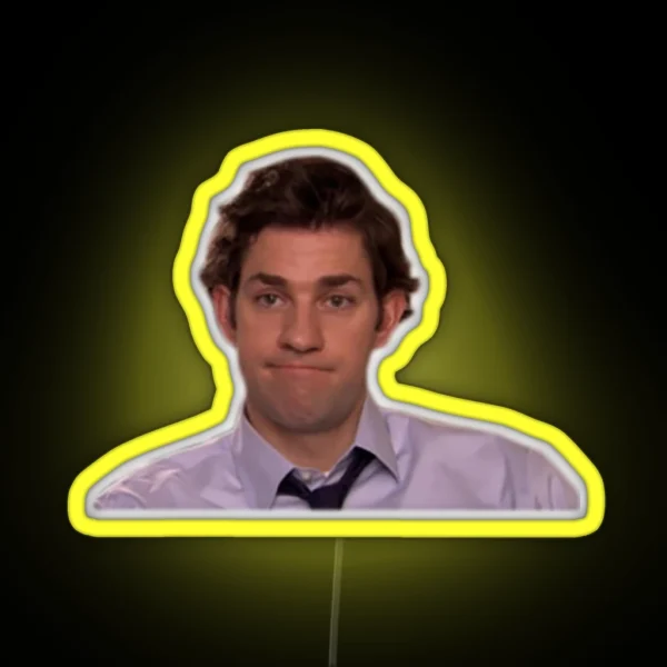 Jim Halpert Face RGB Neon Sign