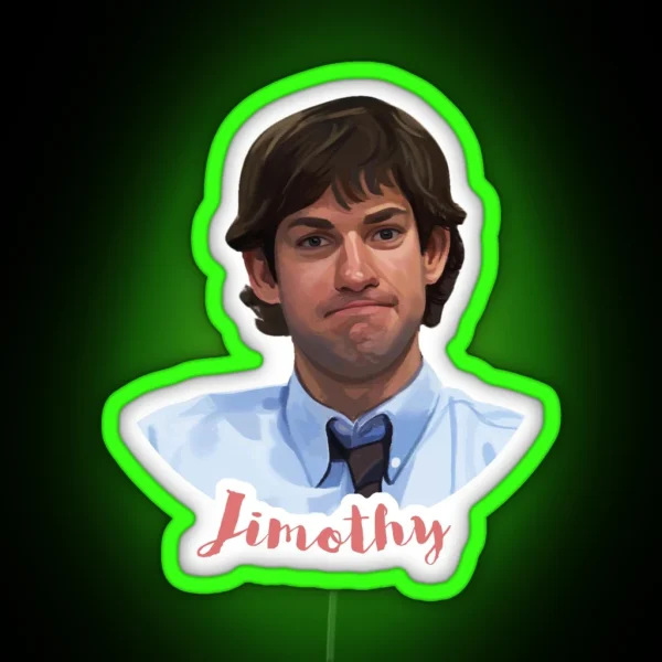 Jim Halpert RGB Neon Sign