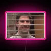 Jim Halpert Smiling Through Blinds RGB Neon Sign