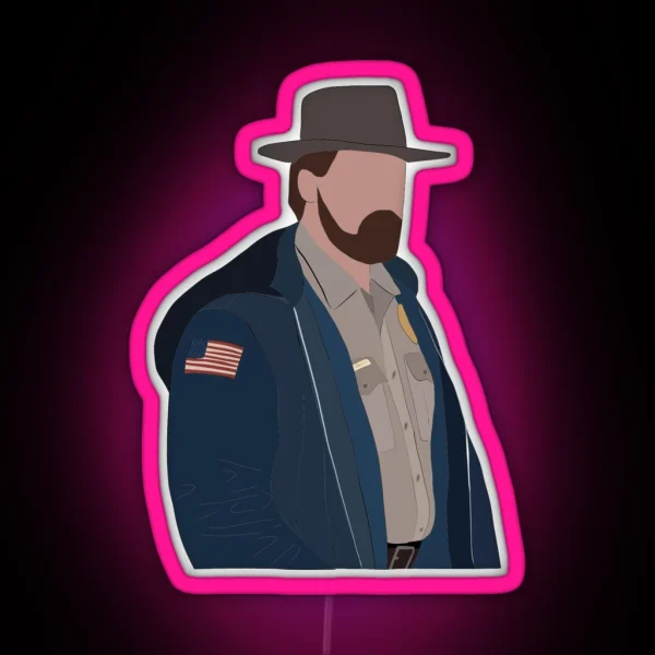 Jim Hopper Stranger Things RGB Neon Sign