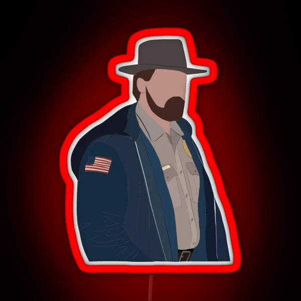 Jim Hopper Stranger Things RGB Neon Sign