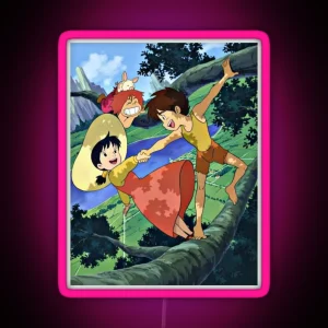 Jimsy Future Boy Conan Character In A Science Fiction Anime Serie RGB Neon Sign