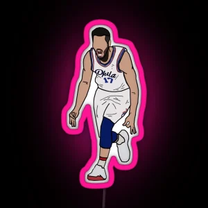 JJ Redick 3 Point Celebration Philadelphia 76ers RGB Neon Sign