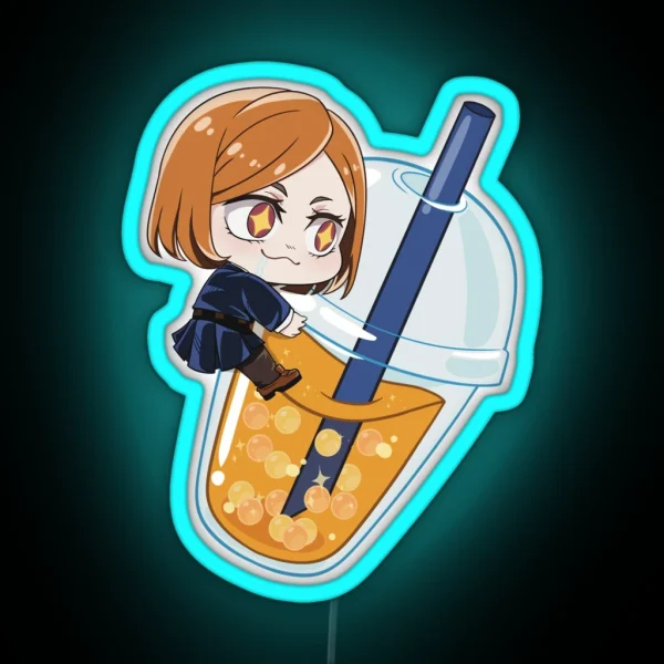 JJK Bubble Tea Kugisaki Nobara RGB Neon Sign