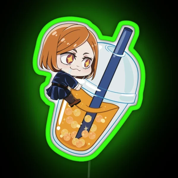 JJK Bubble Tea Kugisaki Nobara RGB Neon Sign