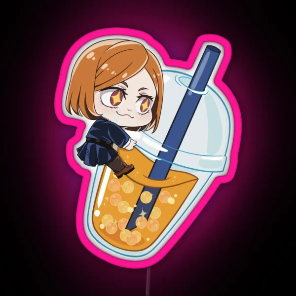 JJK Bubble Tea Kugisaki Nobara RGB Neon Sign