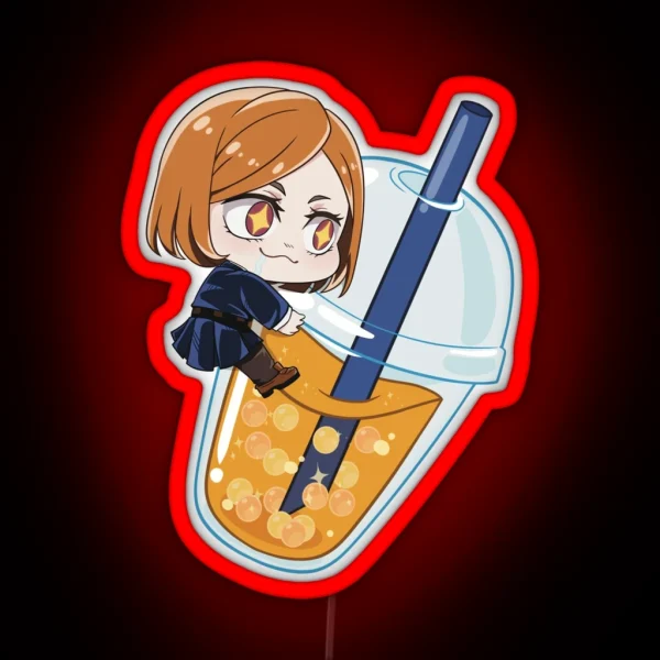 JJK Bubble Tea Kugisaki Nobara RGB Neon Sign