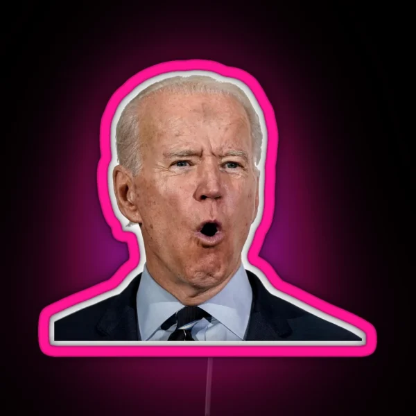 Joe Biden Face RGB Neon Sign