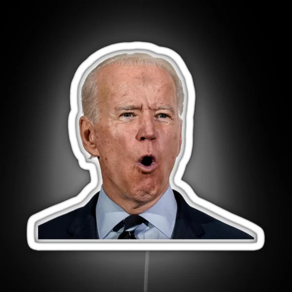 Joe Biden Face RGB Neon Sign