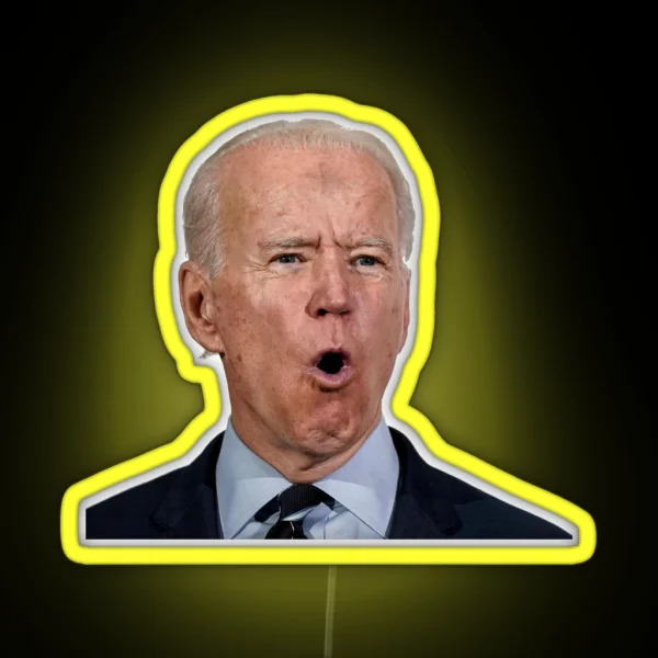 Joe Biden Face RGB Neon Sign