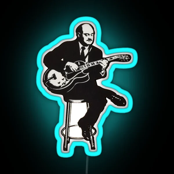 Joe Pass Jazz Guitarist RGB Neon Sign