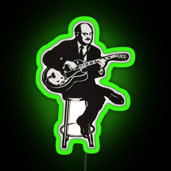Joe Pass Jazz Guitarist RGB Neon Sign