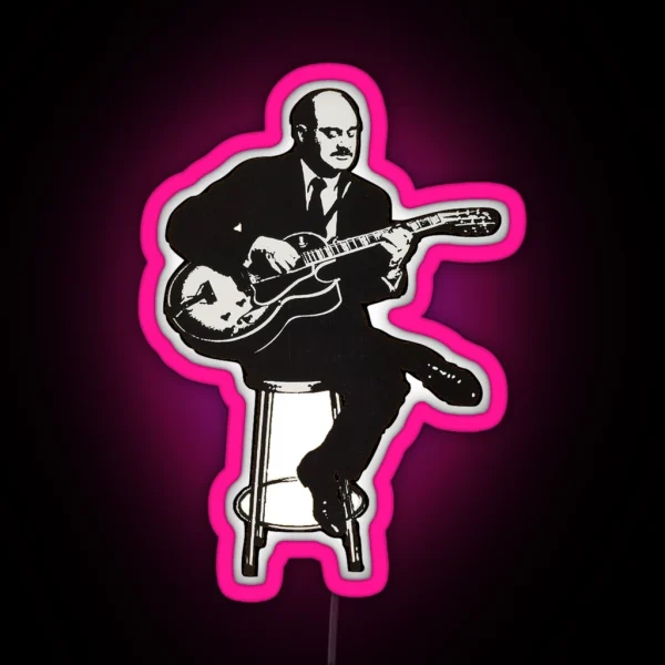 Joe Pass Jazz Guitarist RGB Neon Sign
