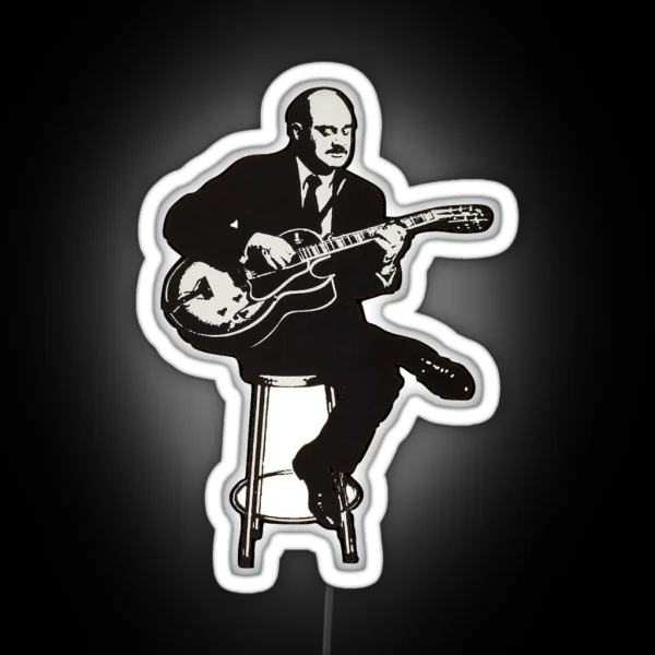 Joe Pass Jazz Guitarist RGB Neon Sign