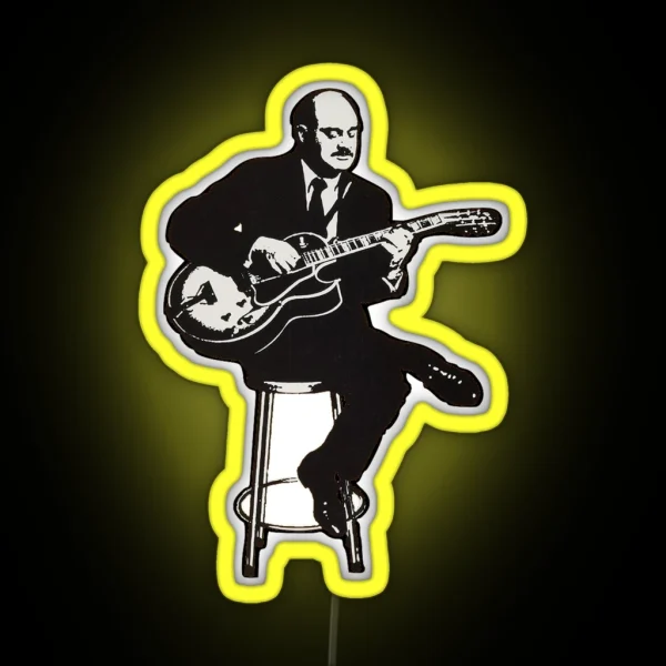 Joe Pass Jazz Guitarist RGB Neon Sign