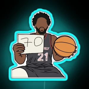 Joel Embiid 70 Points RGB Neon Sign