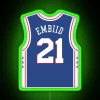 Joel Embiid 76ers Jersey RGB Neon Sign - Image 3