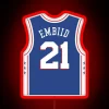 Joel Embiid 76ers Jersey RGB Neon Sign - Image 2