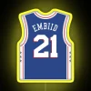 Joel Embiid 76ers Jersey RGB Neon Sign - Image 5
