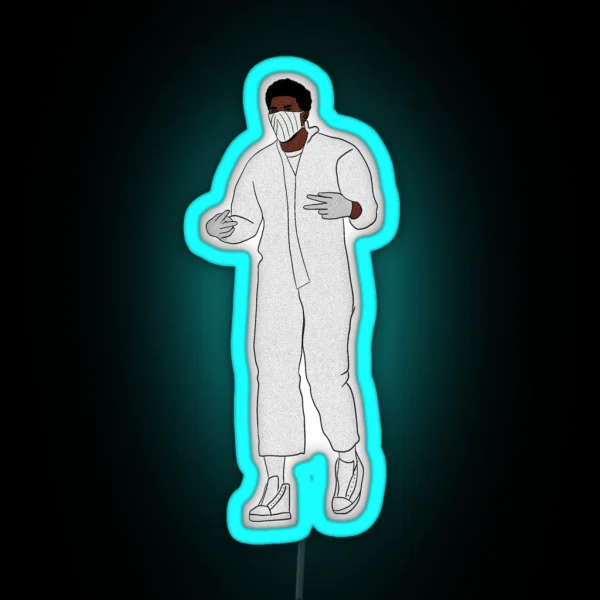 Joel Embiid Hazmat Suit RGB Neon Sign