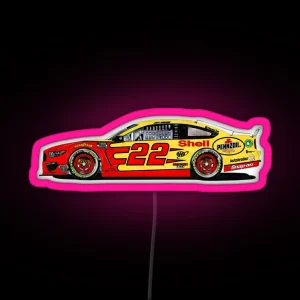 Joey Logano 2020 NASCAR Cup Series Car Side Art RGB Neon Sign