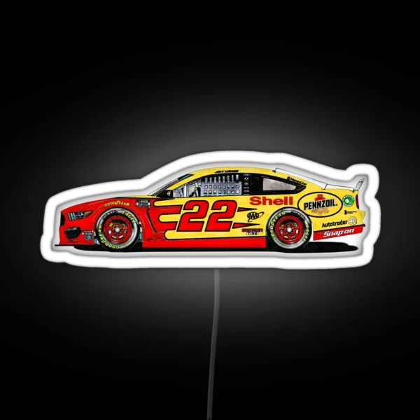Joey Logano 2020 NASCAR Cup Series Car Side Art RGB Neon Sign