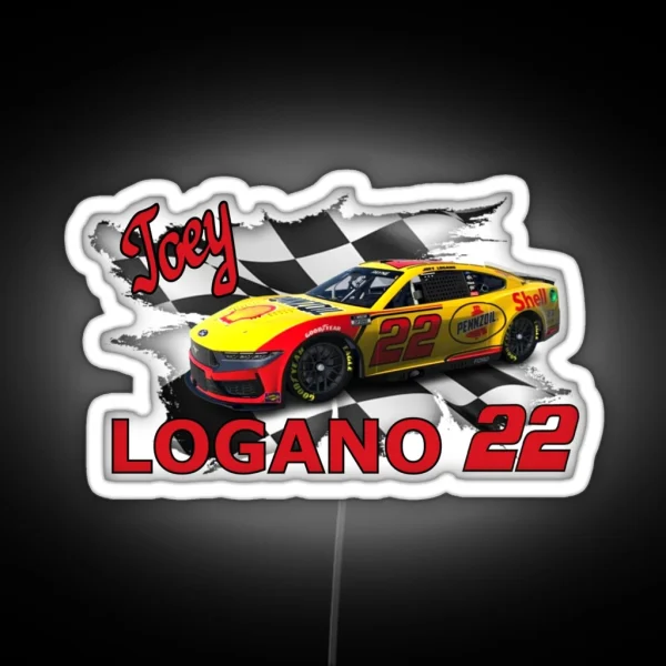 Joey Logano 2025 Shell Pennzoil Scheme RGB Neon Sign