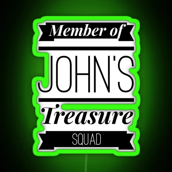 John S Treasure Squad RGB Neon Sign