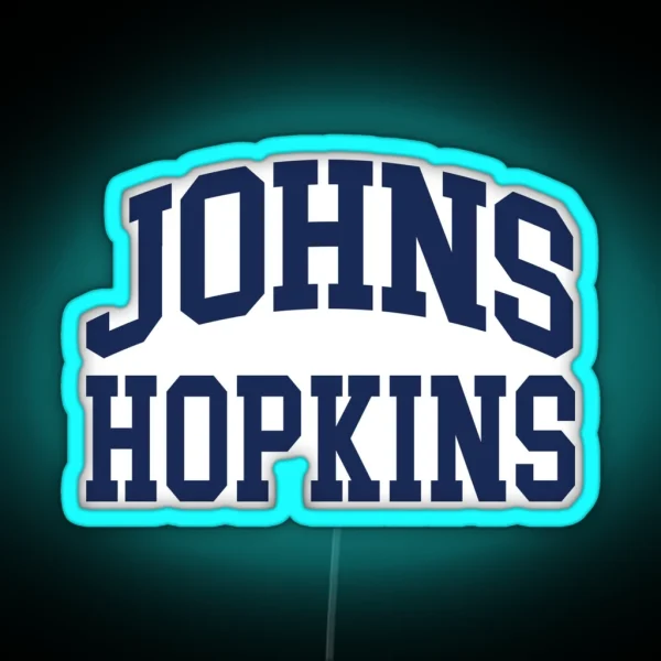 Johns Hopkins College Font Curved RGB Neon Sign