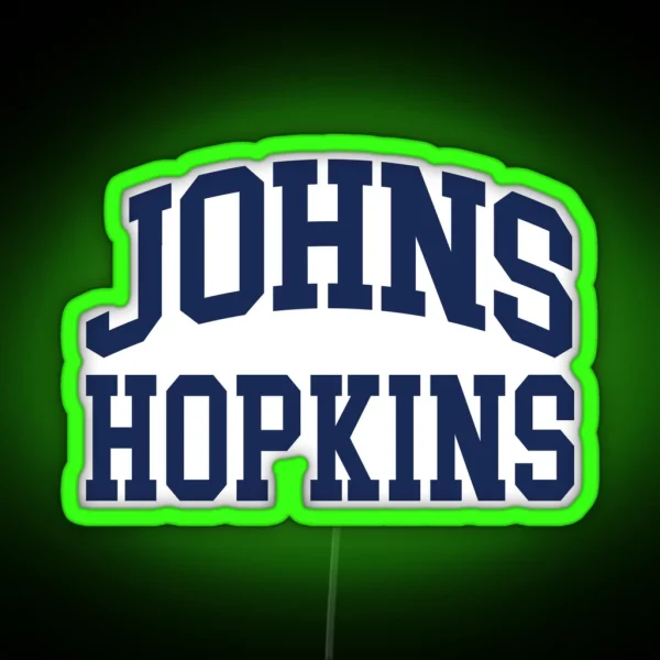 Johns Hopkins College Font Curved RGB Neon Sign