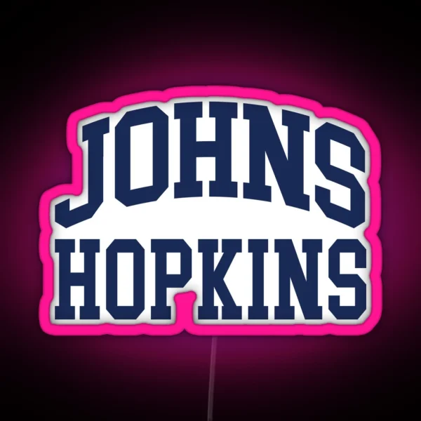 Johns Hopkins College Font Curved RGB Neon Sign