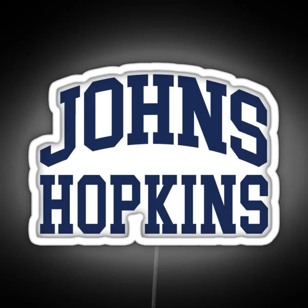 Johns Hopkins College Font Curved RGB Neon Sign