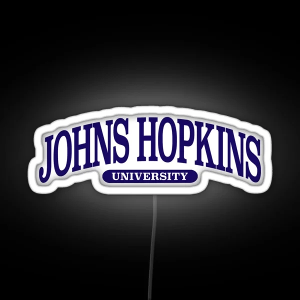 Johns Hopkins Serif Font Curved RGB Neon Sign