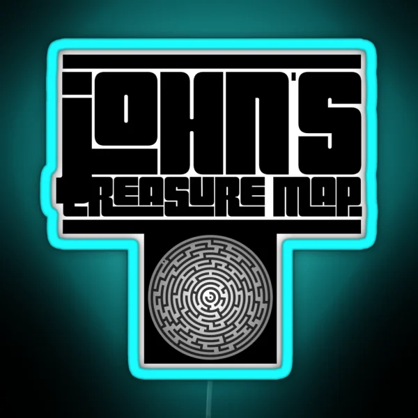 Johns Treasure Map Wicked RGB Neon Sign