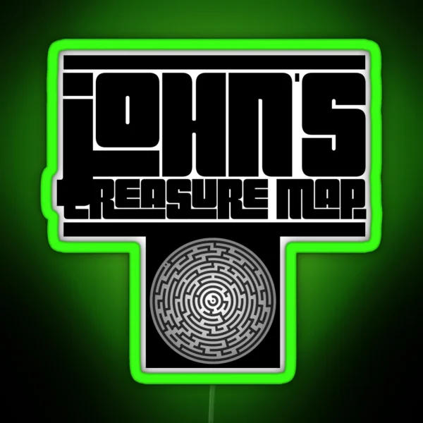 Johns Treasure Map Wicked RGB Neon Sign