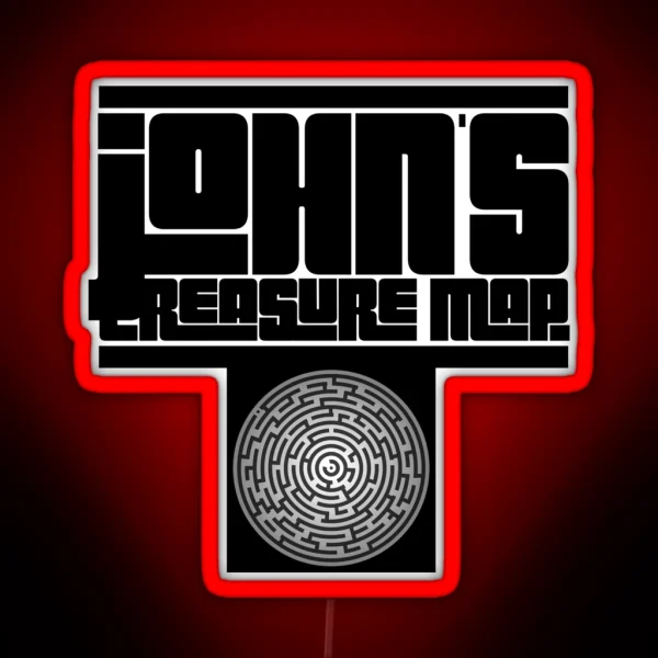 Johns Treasure Map Wicked RGB Neon Sign